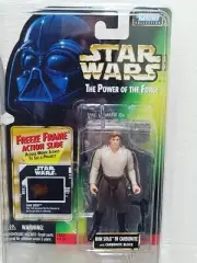 Star Wars Kenner Potf2 Han Solo In Carbonite Block Freeze Frame Slide ~ Misp