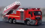 1/50 Scale Yinhe Jet Powered Fire Truck Man Truck Diecast Model Toy Gift