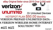 Verizon Unlimited Hotspot Plan – Original, High-Speed Data, $50/Month