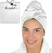 The Perfect Haircare Microfibre Hair Towel (White)