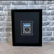 BLACK SHADOW BOX/FRAME FOR PCGS COINS- WITH TWO ACID-FREE MATS & UV PROTECTION!