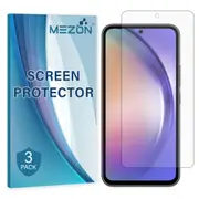 [Pack of 3] Samsung Galaxy A54 5G Premium Clear Edge-to-Edge Full Coverage Hydrogel Screen Protector Film by MEZON (Galaxy A54 5G, Hydrogel)