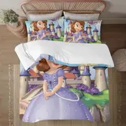 v6438 Bed Sheets Bedding Sofia the First 3-Piece Bedding Set1 Quilt Cover +2 Pillowcases For Kids Boys Girls Adult Cartoon Warm Cute Fashion Holiday