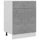 Wooden Kitchen Drawer Bottom Cabinet Shelf Storage Cupboard Grey 60x46x81.5cm