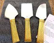 NEW NIB Michael Aram 3 Piece Wheat Cheese Knife Set 174025