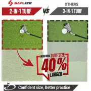 Foldable Golf Hitting Mat, Portable Golf Practice Grass Mat for Indoor/Outdoo...