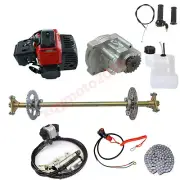 740mm Go kart Rear Axle Kit + 49cc 2 Stroke Engine Gearbox Dirt bike ATV Buggy
