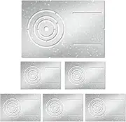 13 Inch New Construction Mounting Plate with 3/4/6 Inch Round Hole Rough in Bracket, Flat Steel Rough in Wafer Light Bracket, Shallow LED Recessed Lighting Housing (6 Pack)