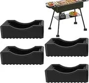Grill Levelers, Grill Leveling Shims BBQ Accessories, Heavy Duty Griddle Tool Leg Accessories, Ideal for Patio, Garden, Yard, Backyard, Camping, 3.15x3.15x1.38 Inches