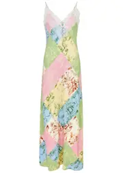 Kitri Daphne Patchwork Printed Maxi Dress - Pastel - 14 (UK14 / L) 14 (UK14 / L)