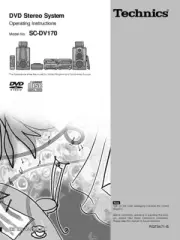 Technics SC-DV170 SH-DV170 SA-DV170 SL-DV170 RS-DV170 DVD Owners Manual Reprint