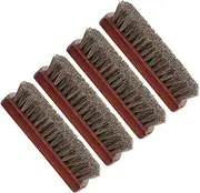 ABOOFAN 4pcs High Strength Horsehair Shoe Brush Ergonomic Grip for Polishing Shoes Boots Upholstery Achieve High Gloss Finish with Multi Use Cleaning Brush