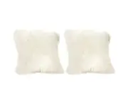 2 Simple Plush Cushions For Household Use, Pillow Cover, Sofa Pillow Cover,White