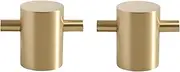 Handles Knobs 2 Pack Brass Column Bedside Cabinet Handle Wardrobe Drawer Wardrobe Gold Copper Handle Single Hole