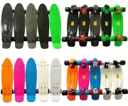 22 inch Skateboard Mini Cruiser Penny Style Board Plastic Deck Complete Board.