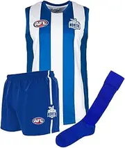 North Melbourne Kangaroos Junior Youths Kids AFL Auskick Playing Pack Jumper Guernsey Jersey Shorts Socks size 8