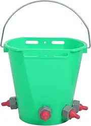 Feed Bucket 8L Anti-backflow 5 Types Plastic Lamb Milk Feed Bucket, for Cattle Lamb(Four mouths)