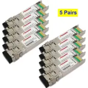 10PK (5 Pairs) - 10km 10G BiDi SFP+ Transceiver for Cisco Nexus 9200 Series