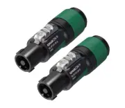 (2) Original NEUTRIK NL4FXX-W-S SPEAKON 4-POLE Cable Mount Speaker Connector