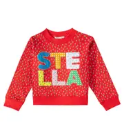 [Stella McCartney Kids] Stella McCartney Kids Logo cotton jersey sweatshirt Y 4 red