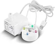 Ysyaxsyt USB 5V Water Pump Mist Maker LED Lights Mini Mister Fog Machine, Indoor Fountain Garden Pond Water Fogger Atomizer White