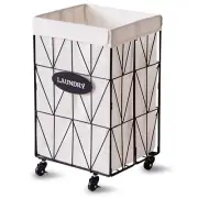 Mxfurhawa Collapsible Laundry Hamper with Wheels,Capacity and Removable Liner...