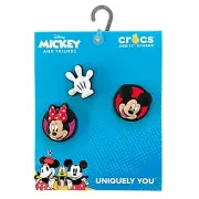 Crocs Jibbitz Disney Icons Mickey & Friends Minnie, Glove, Mickey Hand 3 Pk NEW