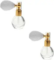 2pcs Empty Bottle Beautiful Perfume Bottles Cosmetics Spray Bottle Travel Cosmetic Containers Antique Perfume Bottle Pump Perfume Bottle Refillable Bottles Powder Glass