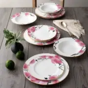 NORITAKE YAE 4968 Service For 12 Plus 32 Pc. Noritake Pink Crystal Stemware Set!