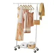 White Garment Rack, Clothes Rack Heavy Duty for hanging clothes White- 2 Rod