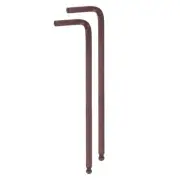 2pcs Ball End Hex Key Wrench 4mm L-Shape Long Arm Metric Wrenches Red