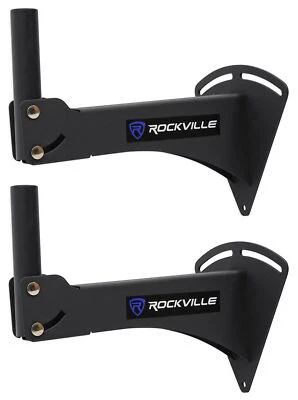 Pair Rockville Adjustable PA Wall Mount Brackets for JBL SRX815P Speakers