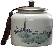Tea Caddy tin Tea Caddy Loose Leaf Tea Packaging Box Empty Ceramic Sealed Canisters White Tea Black Tea Green Tea Longjing Tea Canisters Tea Canister