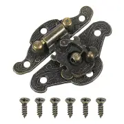 Hasp Clasp Latch Lock, 48 x 37mm Decorative Retro Toggle Latch, Bronze