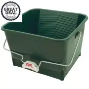 Paint Bucket No-Tip Design 4 Gal W/ Built-in Roll-Off Area Sloped Bottom Durable