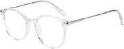 [ZENOTTIC] Round Optical Glasses Transparent Frame Clear Lens Eyewear Non-prescription Eyeglasses for Women