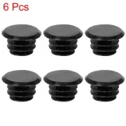 6pcs Cycling Bicycle Handlebar Bar Plastic End Plugs Caps Locking Grip Black