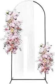 SpringUp Wedding Arches for Ceremony Wedding Arch Backdrop Stand Balloon Arch Stand Balloon Arch Frame for Party Decoration(Black 2x1 Meters)
