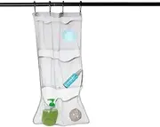 Armastuse Mesh Shower Caddy Hanging,With 6-Pocket,Foldable Hanging Storage Basket for Gym, School, Dorm, RV, Bathroom