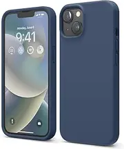 elago Liquid Silicone Case Compatible with iPhone 14 Case (6.1"), Premium Silicone, Full Body Protection - 4 Layer Shockproof Phone Cover, Anti-Scratch Soft Microfiber Lining (Jean Indigo)
