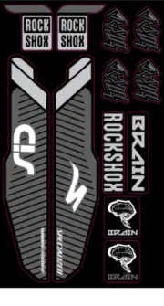 MTB Adhesives Fork Rockshox Sid Brain 15 2015 Scratchproof Stickers Seal Driver