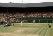 Boris Becker of West Germany defeats Stefan Edberg of Sweden in s - Old Photo 1