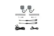 Diode Dynamics Stage Series White Diffused Lens LED Rock Lights (add-on 2-Pack)