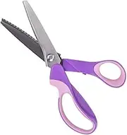 BlueSnail Stainless Steel Pinking Shears Comfort Grip Handled Professional Fabric Crafts Dressmaking Zig Zag Cut Scissors Sewing Scissors (9", Serrated, Purple)
