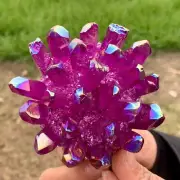 259G New Find pink Phantom Quartz Crystal Cluster MineralSpecimenHealing