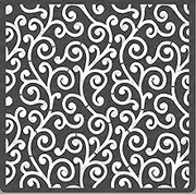 CrafTreat Swirl Pattern Stencils for Painting on Canvas, Wall Art, Furniture, Journal, Notebook and Bedroom Decors - Swirl Background Template - 6"x6" Reusable Scrapbooking DIY Art & Craft Supplies
