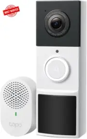 Tapo Smart Battery Video Doorbell, 2K, 160° FOV, AI Detection,Color Night Vision