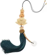 Zerodeko Buddha Themed Car Decor Wooden Retro Pendant Home Decor Lightweight Stylish Design