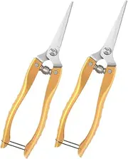 IWOWHERO Garden Shear 2pcs Pruners for Gardening Pruning Scissors for Bonsai Flowers and Small Trees