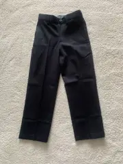 Haggar Boys No Iron Khakis Black Flat Front Pockets Comfort Waist Pants, Size 5